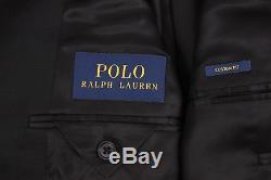 NEW Polo Ralph Lauren Peak Lapel Tuxedo Black Dinner Suit 40R Custom Slim Fit