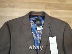 NEXT 2 Piece Suit Mens Jacket Size 42S Trouser 32R W32 L31 Brown Slim Fit