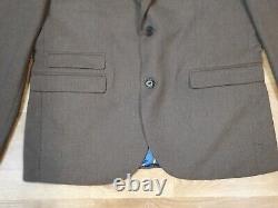 NEXT 2 Piece Suit Mens Jacket Size 42S Trouser 32R W32 L31 Brown Slim Fit