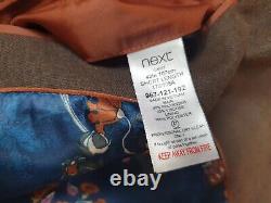 NEXT 2 Piece Suit Mens Jacket Size 42S Trouser 32R W32 L31 Brown Slim Fit