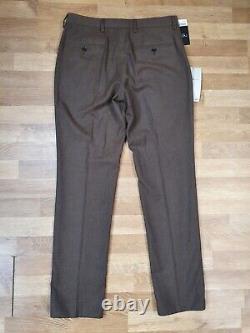 NEXT 2 Piece Suit Mens Jacket Size 42S Trouser 32R W32 L31 Brown Slim Fit