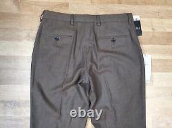 NEXT 2 Piece Suit Mens Jacket Size 42S Trouser 32R W32 L31 Brown Slim Fit