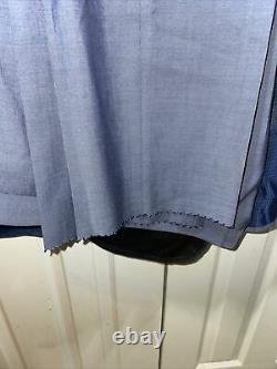 NWOT $995 HUGO BOSS Marzotto Blue 100% Virgin Wool 2 Button Slim Fit Suit 42R