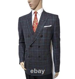 NWOT Gucci Mens Hand Made Heart Check Slim Fit 2 Piece Suit 42R W34 L32 RRP£2900