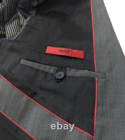 NWOT Hugo Boss Mens Slim Fit Suit Aiko1 Grey Herringbone UK 42L W34 L34 RRP £429