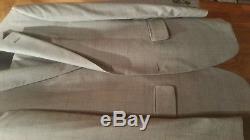 NWOT John Varvatos Austin Slim Fit Grey Wool Suit Made In Italy $1895 38R/48EU