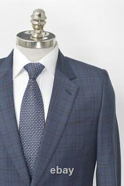NWT $1,249 PAUL SMITH Navy Blue Plaid Wool Soho Fit Suit 40 R (EU 50) Drop 6
