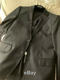 NWT $1,999 Armani Collezioni Suit Size 38 Slim Fit Black