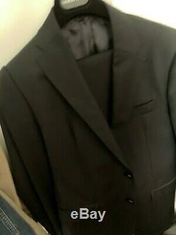 NWT $1,999 Armani Collezioni Suit Size 38 Slim Fit Black
