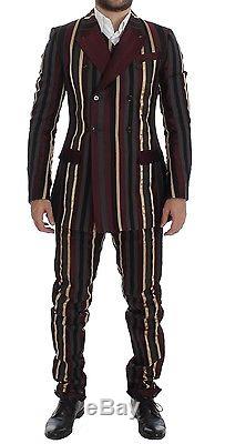 NWT £10300 DOLCE & GABBANA Striped Runway 3 Piece Slim Fit Suit Vest IT48 / US38