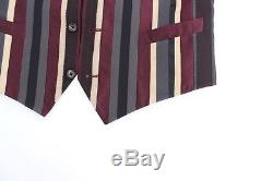 NWT £10300 DOLCE & GABBANA Striped Runway 3 Piece Slim Fit Suit Vest IT48 / US38