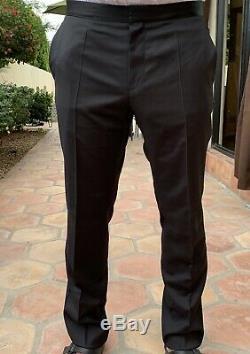 NWT $1280 Hugo Boss Tuxedo 2 Pcs Suit 38R Black NEW 38 R Slim Fit Woven In Italy