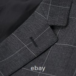NWT $1445 Z ZEGNA Slim-Fit'Drop 8' Gray Check Wool Suit 44 R (fits 42)