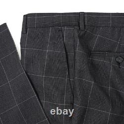 NWT $1445 Z ZEGNA Slim-Fit'Drop 8' Gray Check Wool Suit 44 R (fits 42)