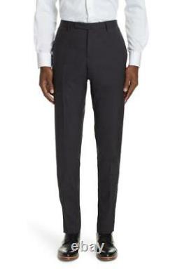 NWT $1495 Boglioli Wool Suit 48 R fits 46 R Solid Charcoal Grey Sforza (58 EU)