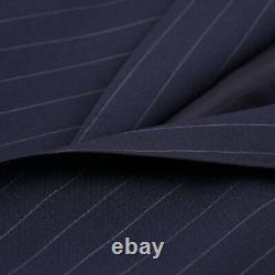 NWT $1495 Z ZEGNA Slim-Fit'Drop 8' Navy Blue Stripe Wool Suit 42 R (Eu 52)