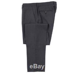 NWT $1595 Z ZEGNA Slim-Fit'Drop 8' Charcoal Gray Stripe Wool Suit 42 R