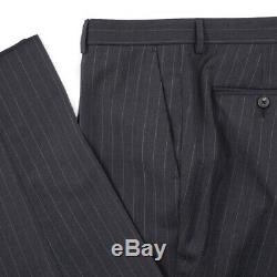 NWT $1595 Z ZEGNA Slim-Fit'Drop 8' Charcoal Gray Stripe Wool Suit 42 R