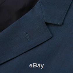 NWT $1595 Z ZEGNA Slim-Fit'Drop-8' Peacock Blue Sharkskin Wool Suit 42 R