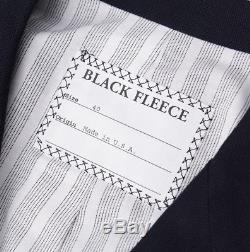 NWT $1600 BROOKS BROTHERS BLACK FLEECE Woven Navy Wool Suit 40 R Slim-Fit