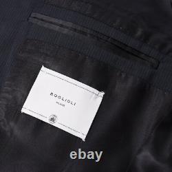 NWT $1625 BOGLIOLI Slim-Fit Navy Blue Fine Stripe Wool Suit 42 R (Eu 52)