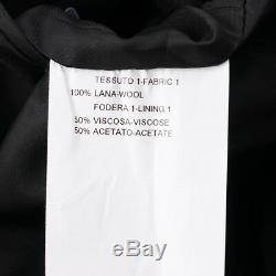NWT $1695 ARMANI COLLEZIONI Slim-Fit'M-Line' Solid Black Wool Suit 44 L Long