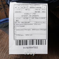 NWT $1695 BOGLIOLI Slim-Fit Jersey Cotton Suit with Woven Check 38 R (Eu 48)