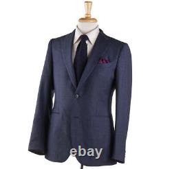 NWT $1700 BOGLIOLI'Alton' Slate Blue Mini Check Wool Suit Slim 44 R (fits 42)