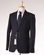 NWT $1795 ARMANI COLLEZIONI'M-Line' Slim-Fit Solid Black Wool Suit 40 R