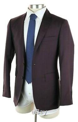 NWT $1895 BURBERRY LONDON'Soho 60' Oxblood Wool Mohair Slim-Fit Suit 38 R