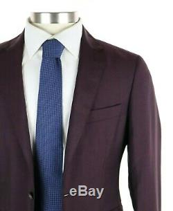 NWT $1895 BURBERRY LONDON'Soho 60' Oxblood Wool Mohair Slim-Fit Suit 38 R