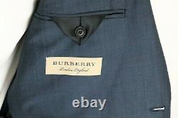 NWT $1990 BURBERRY LONDON Wool Mohair Suit 44 R fit 42 Soho 60 Petrol Blue 54 EU