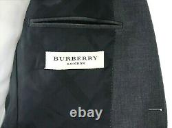 NWT $1995 BURBERRY LONDON Mens Wool Suit 40 R (50 EU) Charcoal Millbank Slim Fit