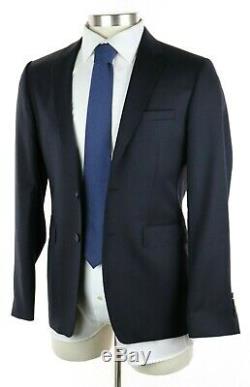 NWT $1995 BURBERRY LONDON Stirling Travel Navy Blue Wool Slim-Fit Suit 38 R