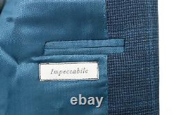 NWT $2,095 CANALI Impeccabile Blue Glen Check Wool Slim Fit Suit 40 R (EU 50)