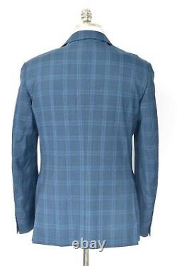 NWT $2,095 CANALI Impeccabile Blue Glen Check Wool Slim Fit Suit 40 R (EU 50)