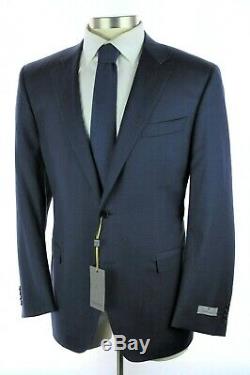 NWT $2195 CANALI 1934 Blue Year Round Water Resistant Wool Suit Slim Fit 48 R