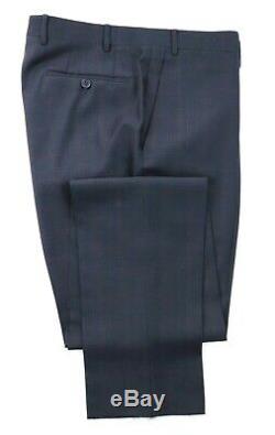 NWT $2195 CANALI 1934 Dark Blue Plaid Year Round Wool Suit Slim-Fit 42 R