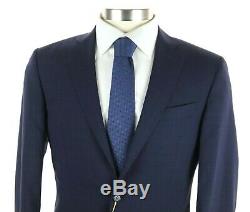 NWT $2195 CANALI 1934 Dk. Blue Check Impeccabile Wool Slim Fit Suit 38 R (48 EU)