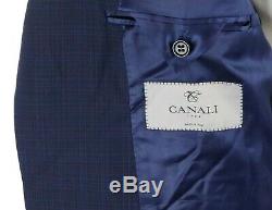 NWT $2195 CANALI 1934 Dk. Blue Check Impeccabile Wool Slim Fit Suit 38 R (48 EU)