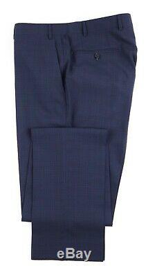 NWT $2195 CANALI 1934 Dk. Blue Check Impeccabile Wool Slim Fit Suit 40 R (50 EU)