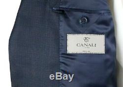 NWT $2195 CANALI 1934 Dk Blue Plaid Year Round Wool Suit Slim-Fit 44 R Fits 42 R