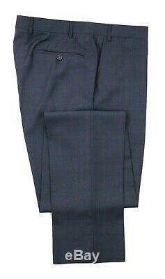 NWT $2195 CANALI 1934 Dk Blue Plaid Year Round Wool Suit Slim-Fit 44 R Fits 42 R