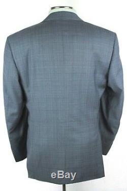 NWT $2195 CANALI 1934 Lt Blue-Grey Check Year Round Wool Suit Slim 48 R Fits 46R