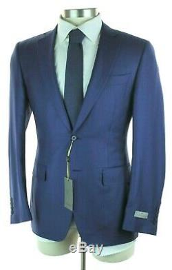 NWT $2195 CANALI 1934 Royal Blue All-Season Wool Slim Fit Suit 38 R (48 EU)