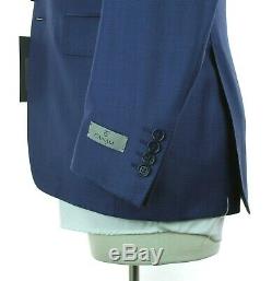 NWT $2195 CANALI 1934 Royal Blue All-Season Wool Slim Fit Suit 38 R (48 EU)