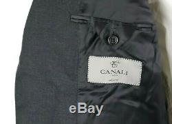 NWT $2195 CANALI 1934 Solid Charcoal Grey Year-Round Wool Suit Slim-Fit 40 R