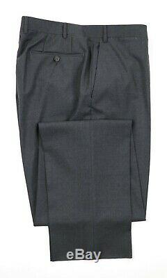 NWT $2195 CANALI 1934 Solid Charcoal Grey Year-Round Wool Suit Slim-Fit 40 R