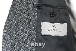 NWT $2195 CANALI 1934 Wool Suit 40 R (50 EU) Grey Travel Peak Lapel Slim Fit