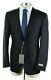 NWT $2195 CANALI 1934 Woven Black Year Round Wool Flat Front Suit Slim-Fit 40 R